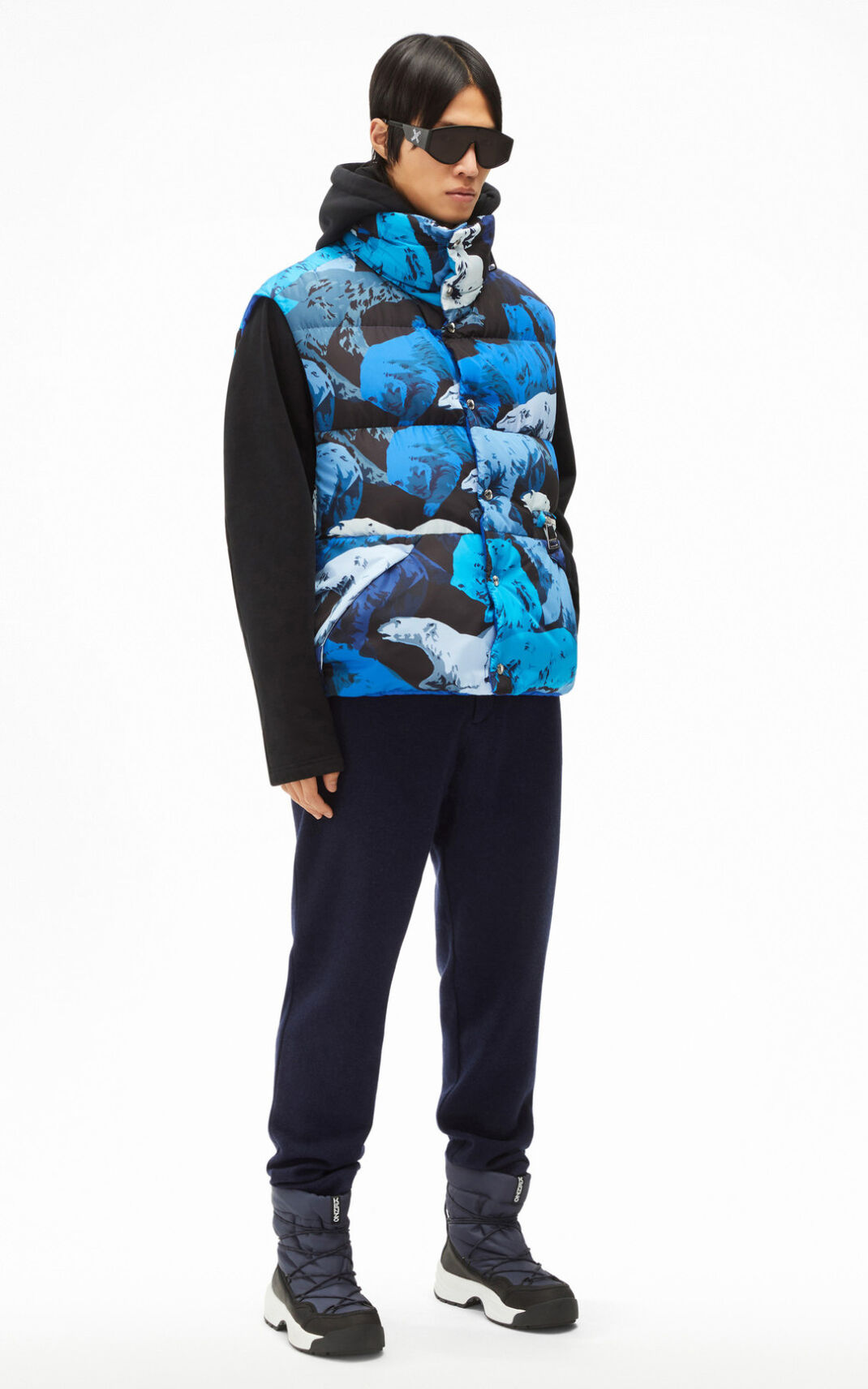 Kenzo Polar Bear Vest Jacka Herr | 28675-RPXN